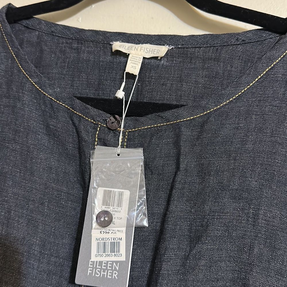 Eileen Fisher round neck oversized top - Picture 2 of 5
